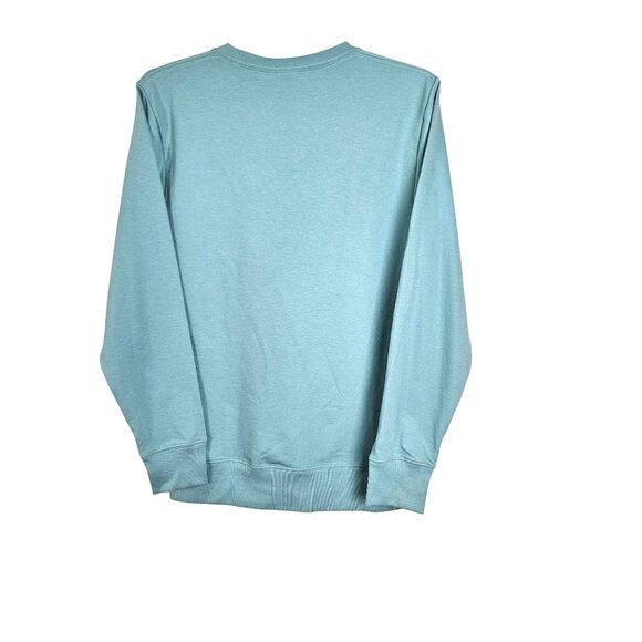 Latino Heritage Month "Hola" Crewneck Unisex Sweatshirt Size XS Mint Green Casua - Picture 2 of 8